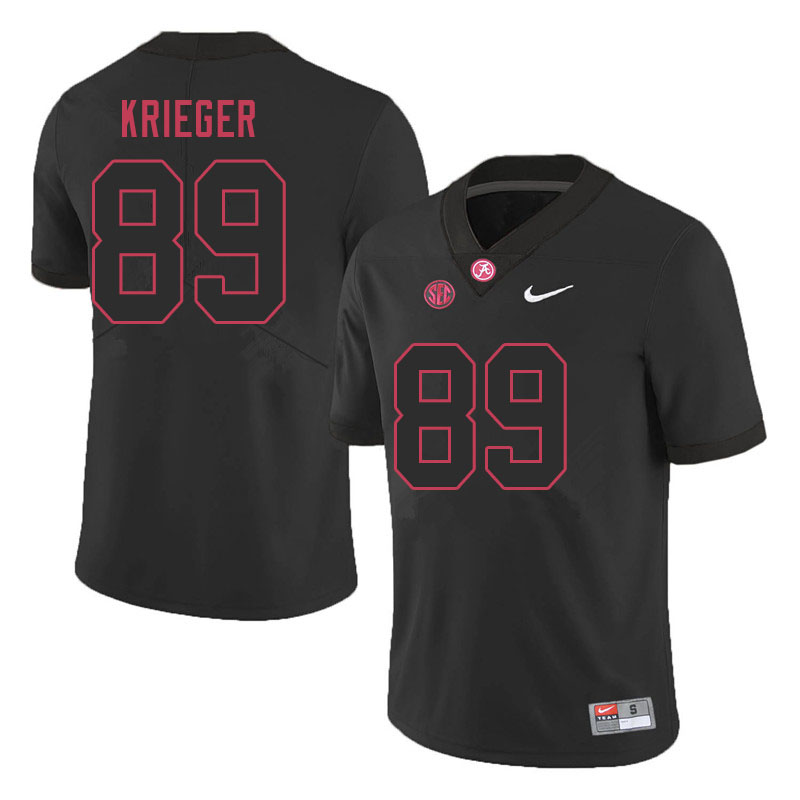 Men #89 Grant Krieger Alabama Crimson Tide College Football Jerseys Sale-Black - Click Image to Close